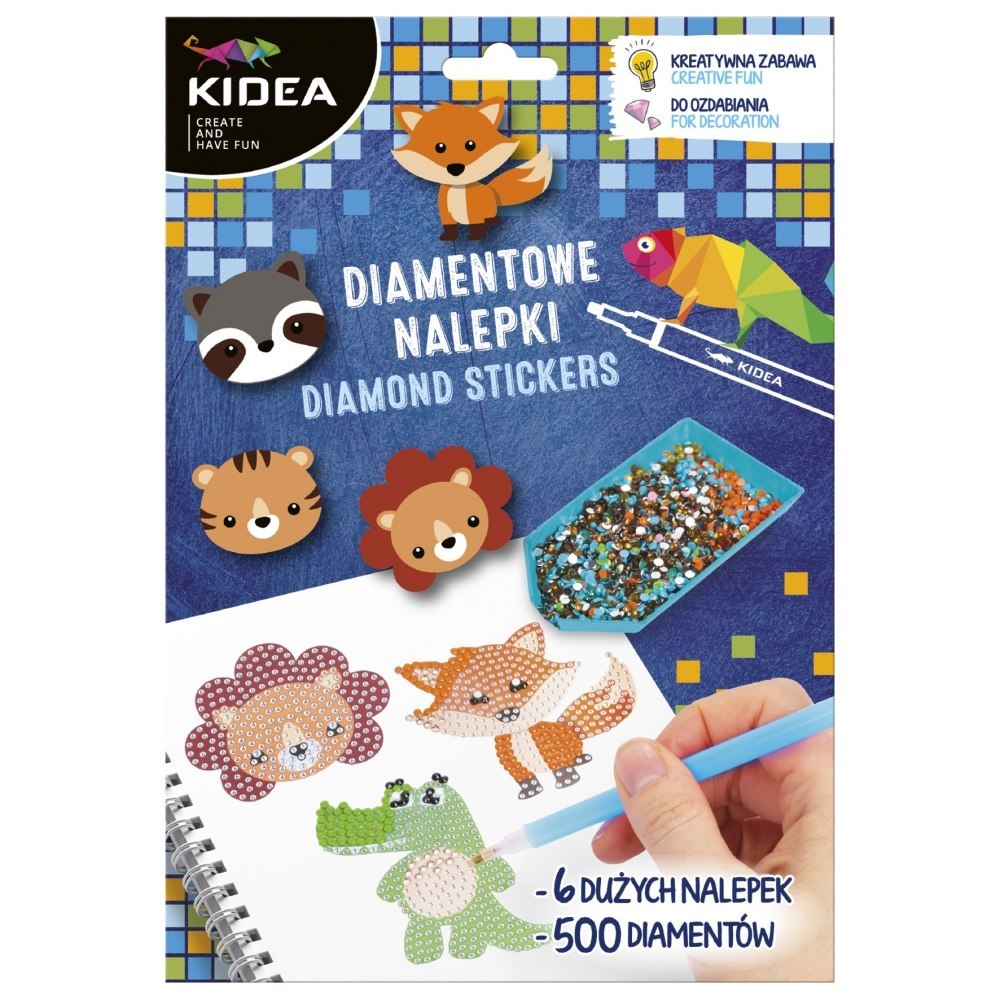 DIAMOND STICKERS ANIMALS KIDEA DERFORM